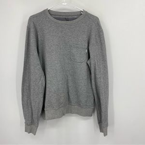 Vuori Men's Gray Performance Crew Sweatshirt Large